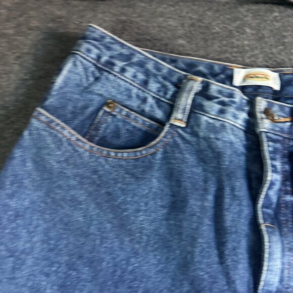 vtg womans TALBOTS Mom Jeans Sz 12 Blue High Rise 100% Cotton Straight 90s y2k - Picture 10 of 13